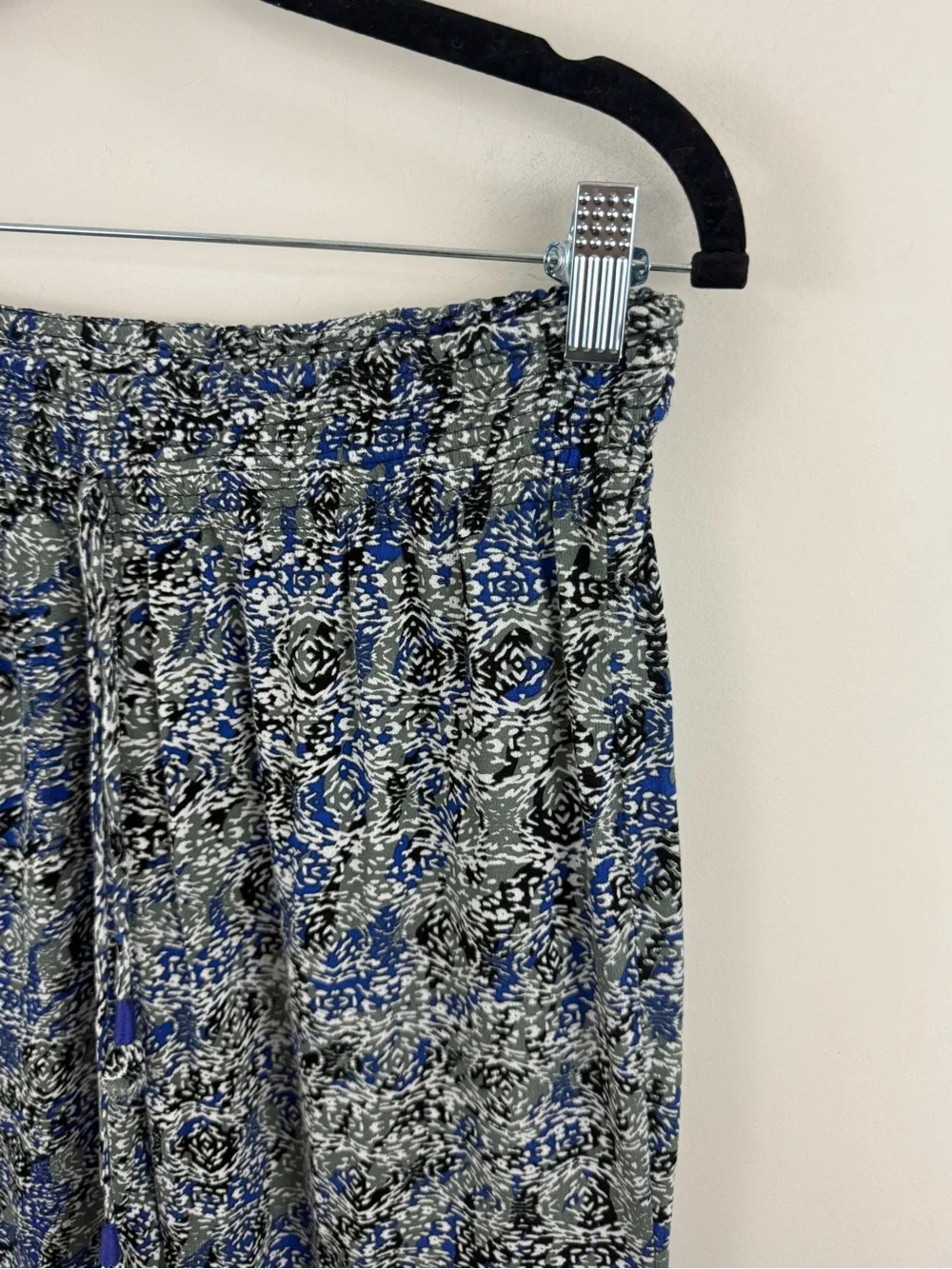 Poupette St. Barth Wide Leg Pants Size M Beachy Bohemian Elastic Waist Comfy - Picture 6 of 16